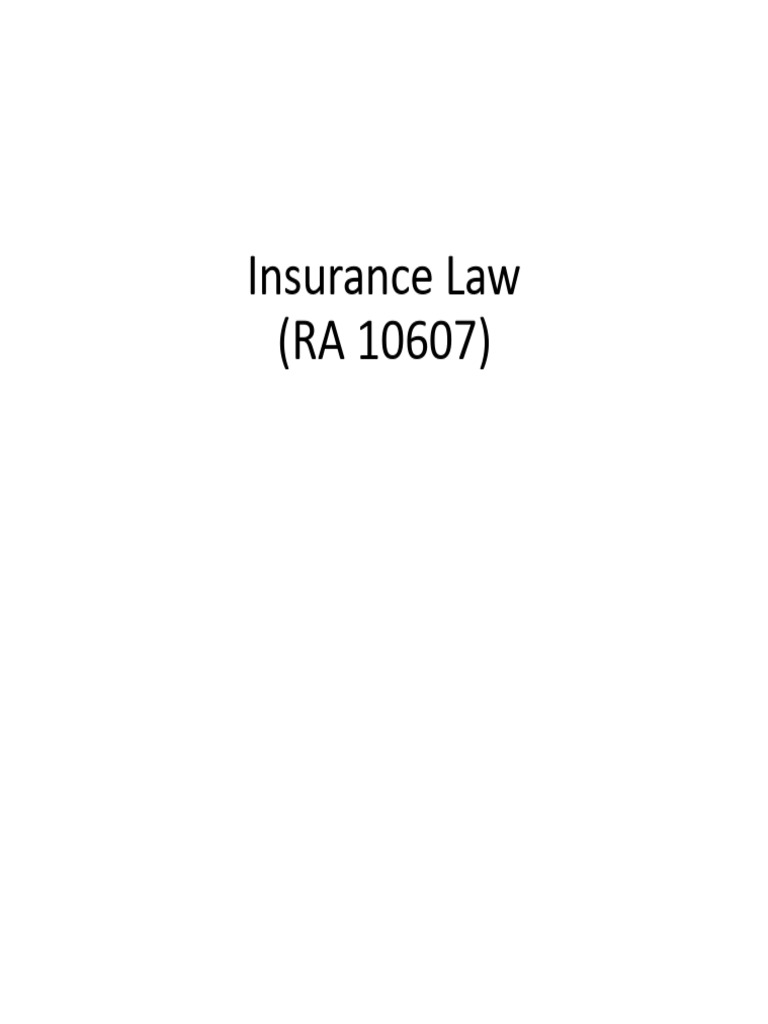 Insurance Law PDF Insurance Mortgage Law