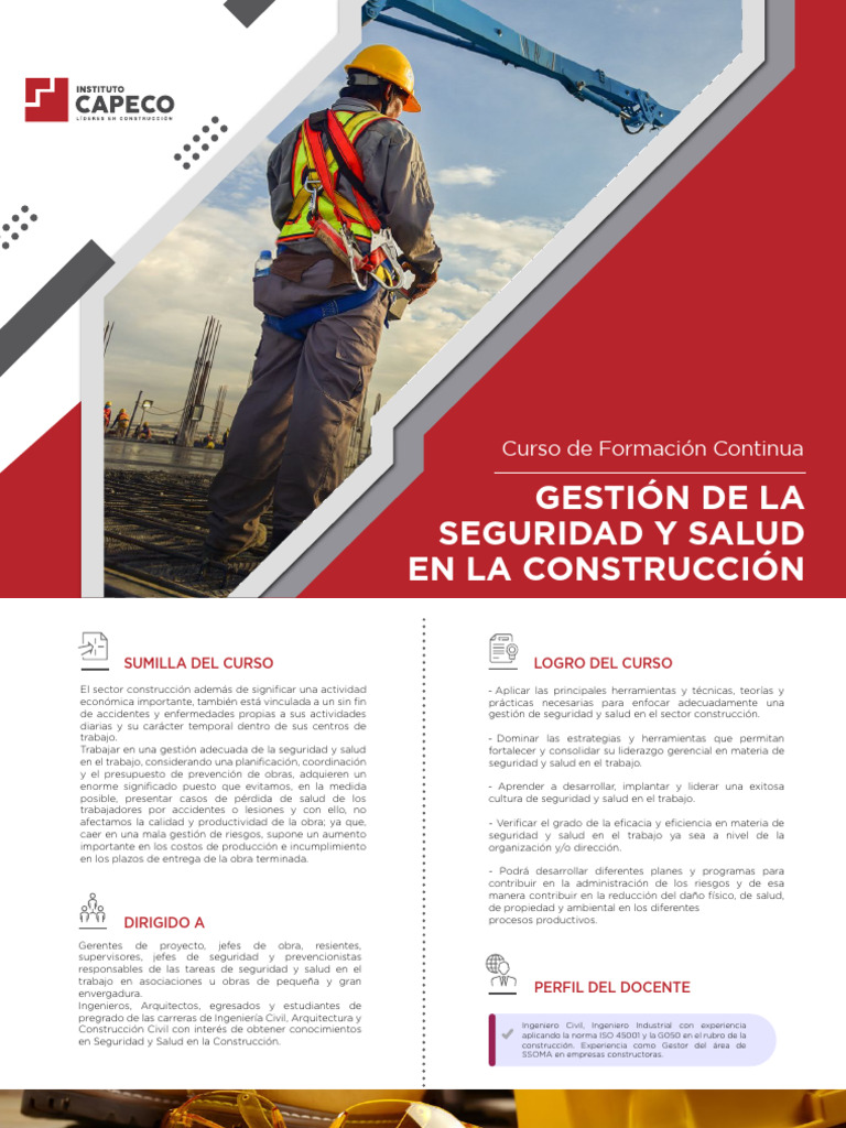 Curso Gestion De La Seguridad Y Salud En La Construccion G 06dic21