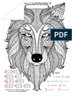 Operaciones Con Fraccionarios Colorear Lobo