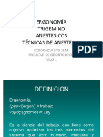 ERGONOMÍA, Trigemino, Anestesicos y Tecnicas de Anestesia.