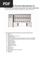 Specification of Three Phase Energy Meter Test Bench