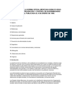 Modificacion A La Norma Oficial Mexicana Nom-013-Ssa2-1994, para La Prevención y Control de Enfermedades Bucales, Publicada El 6 de Enero de 1995.