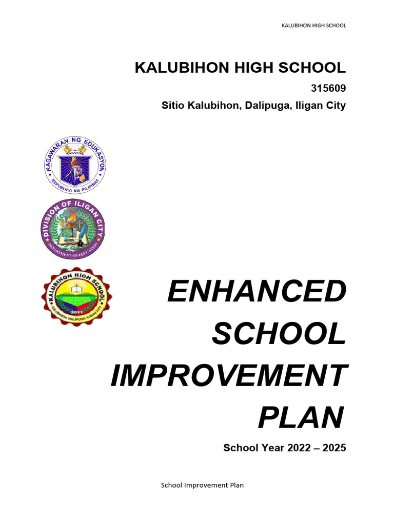 KALUBIHONHS - School Improvement Plan 2023-2025 | PDF