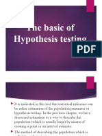 The Basic of Hypothesis Testing