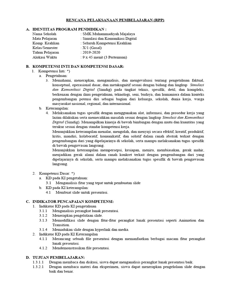 RPP Simkomdig | PDF