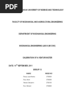 Lab Report for Venturi Meter