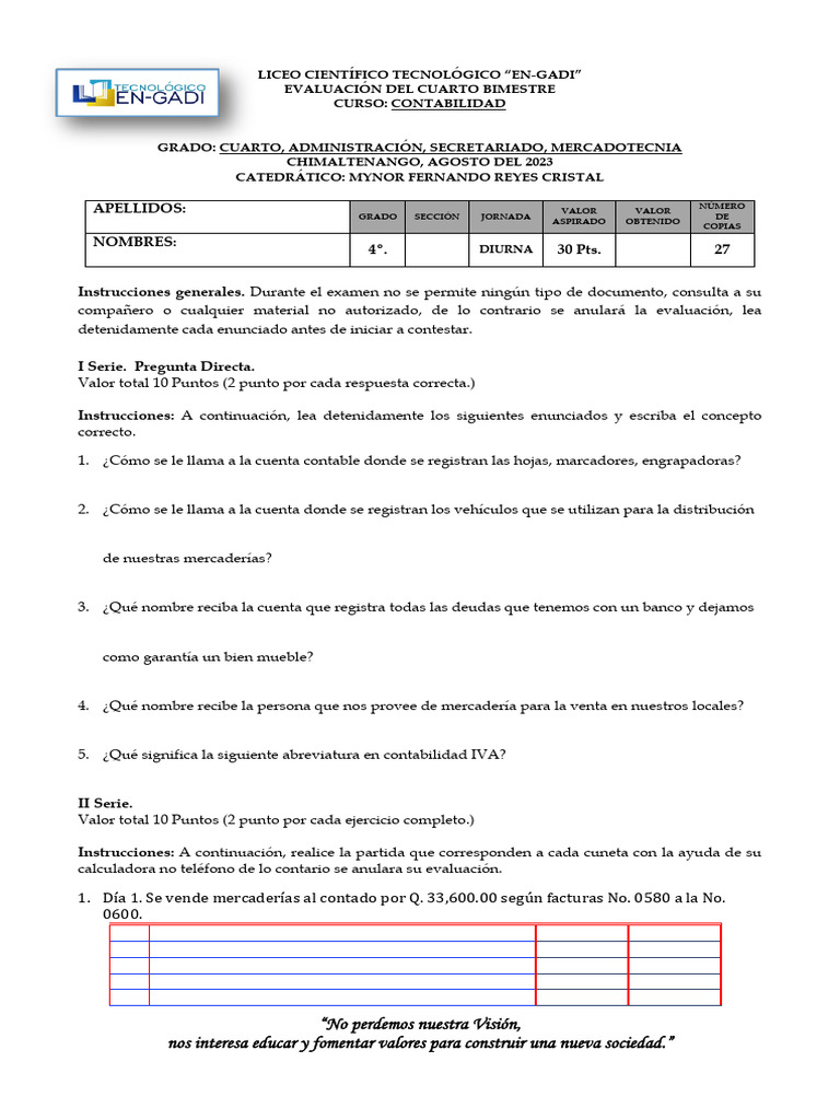 4to Contabilidad Pdf Contabilidad Dinero