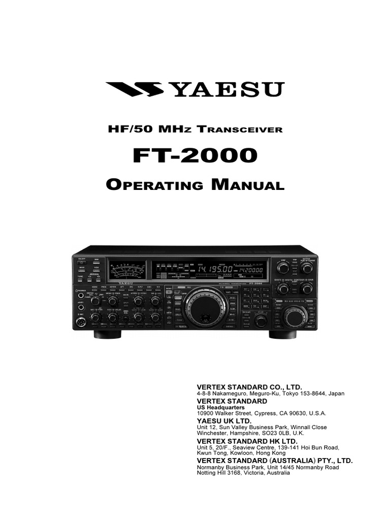 【取扱説明書のみ】YAESU FT-227 OPERATING MANUAL Ft227r Manual | PDF | Science & Mathematics