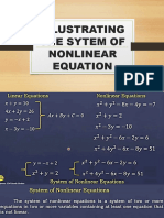 Illustrating The Sytem of Nonlinear Equation