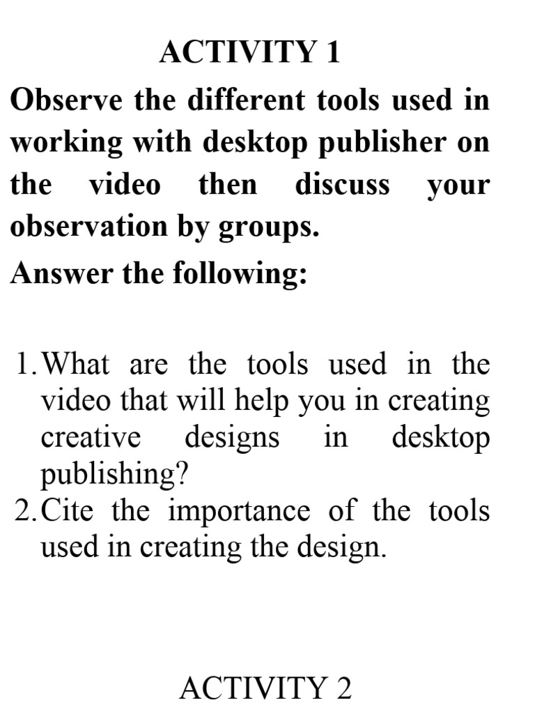 Commands in Publisher PDF