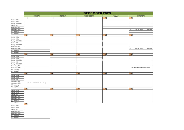 Jan. 2024 Schedule XLSX B2A Dec. Sched. PDF