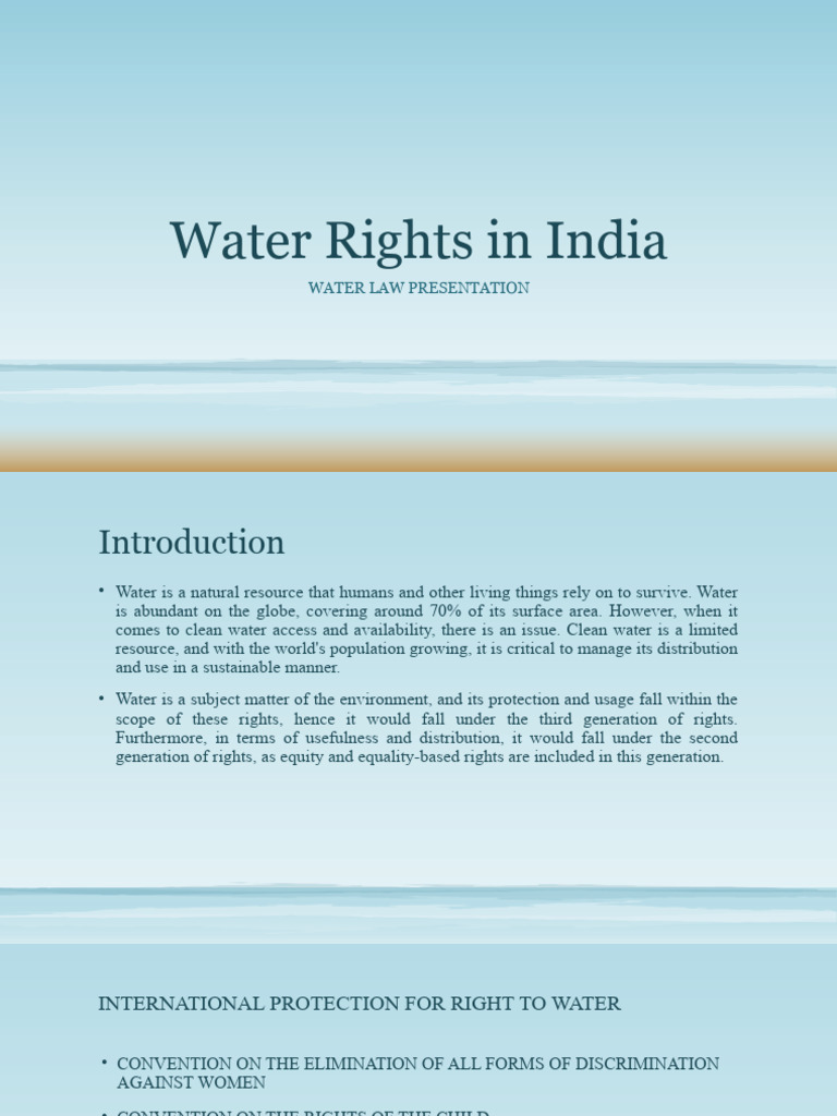 Water Rights in India | PDF