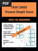 Task Cards Present Simple Tense