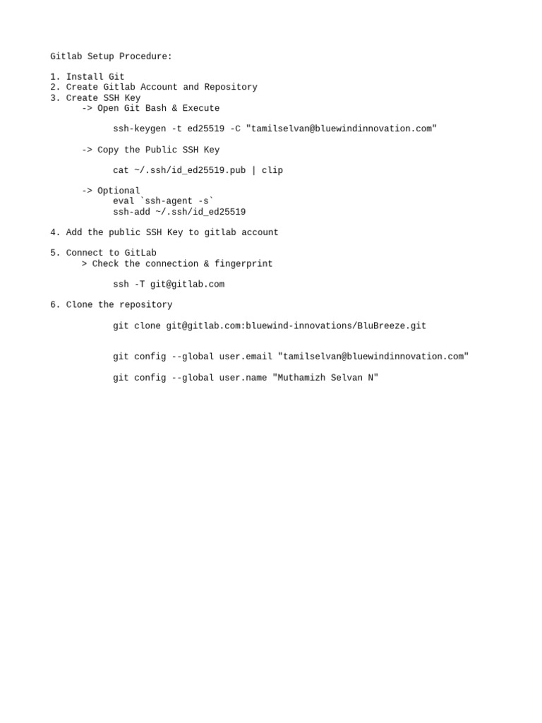 Gitlab Setup Procedure | PDF