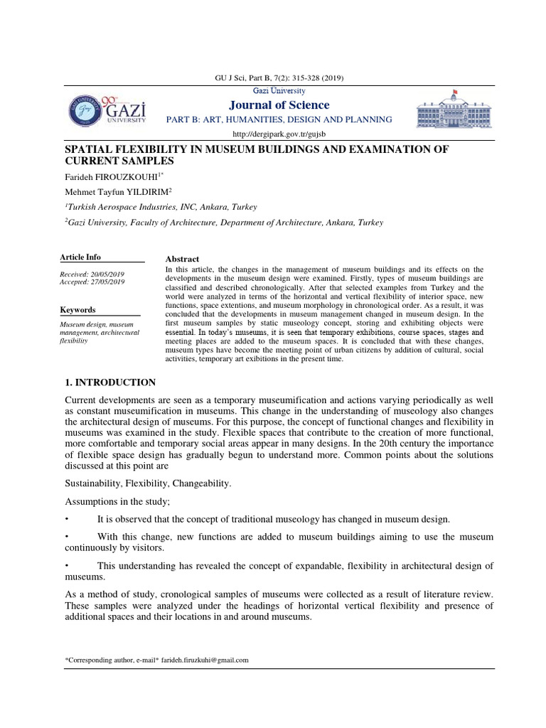 Spatial Flexibility in Museum Design | PDF