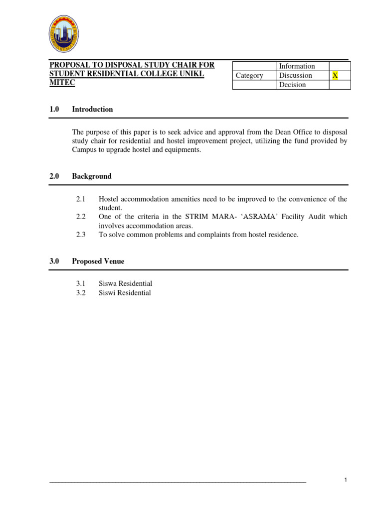 1 Proposal Disposal Study Chair Pdf