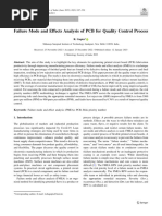 Failure Mode and Effects Analysis of PCB For Quality Control Process