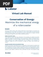 NRG Conservation of Energy - Maximize The Mechanical Energy of A Rollercoaster Lab Manual English