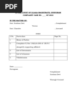 Draft of Criminal Complaint Under Section 156 (3) and 200 of CRPC | PDF ...