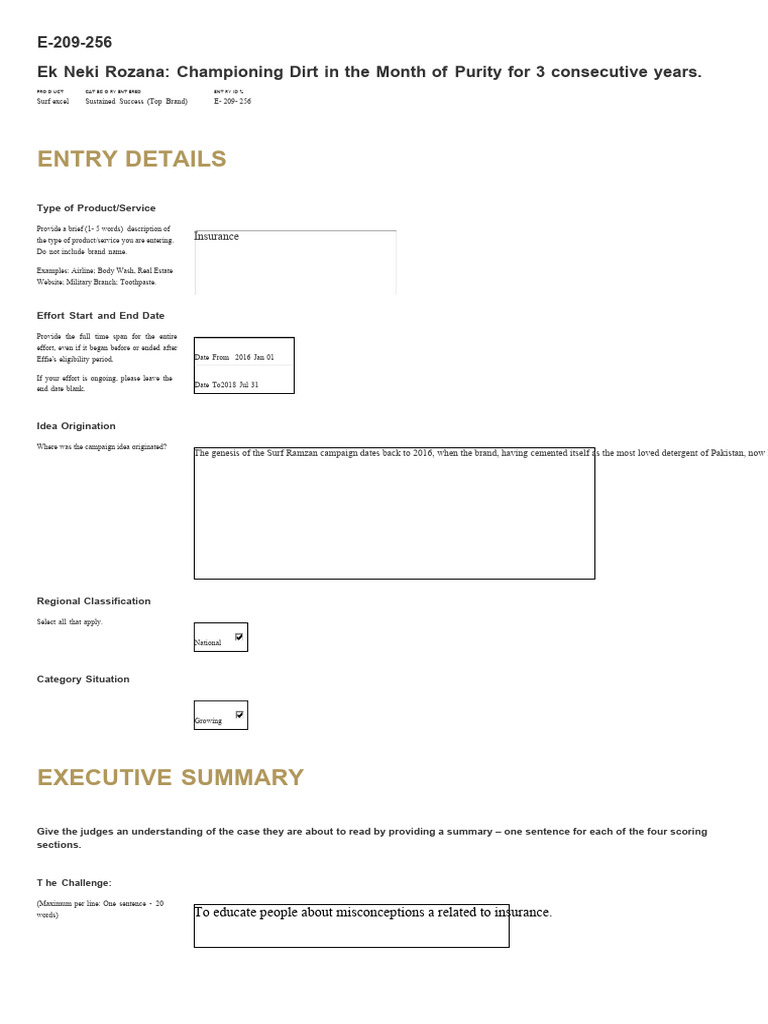 Surf Excel Sustained Success PDF Brand Search Engine Marketing