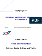 Management Accounting - Chapter 07 - Decision Making Relevant Information