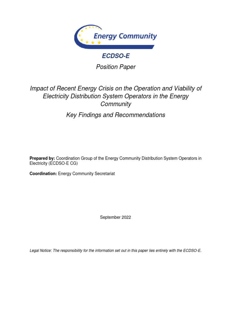 ECDSO-E PositionPaper Crises 0922 | PDF