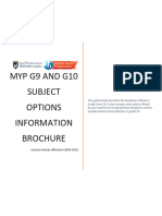 GMA MYP 9 and 10 Options Info Brochure