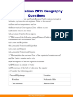 Geography Previous Year Questions Upsc Prelims 2015 43