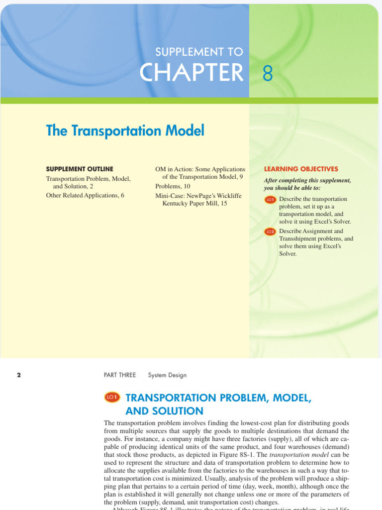 Transportation Model Pdf