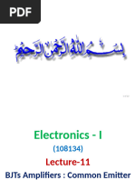 Lecture 11 BJT Amplifiers CE Confg 2