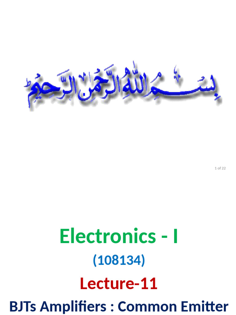 BJT Amplifiers: Common Emitter Overview | PDF | Amplifier | Bipolar ...