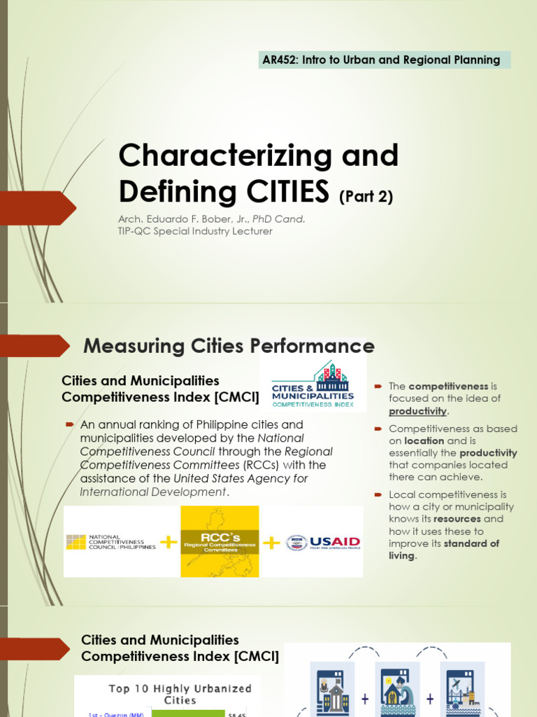 5 Characterizing and Defining Cities - Part 2 | PDF | Governance ...