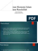 Pemikiran Ekonomi Islam Masa Rasulullah