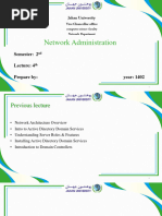 Network Administration Lecture 4