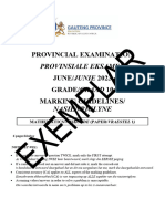 Grade 10 Provincial Examination Mathematics P1 (English and Afrikaans) June 2023 Possible Answers