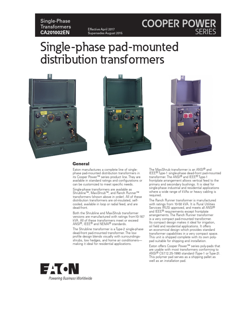 1212 01 15kv GRD Wye Padmount Overhead Distribution Transformers | PDF