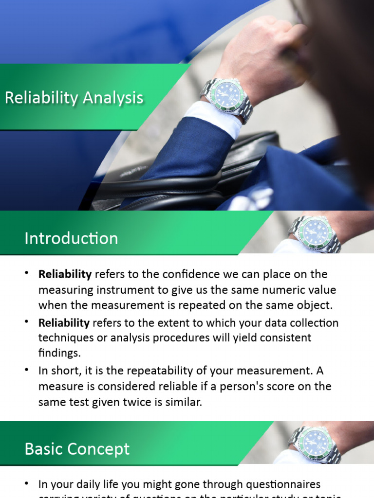 Reliability Analysis | PDF | Statistics | Science