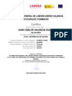 Certificado de Asistencia A Curso de Formacion