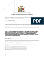 CDF Community Projects Application Form