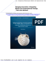 Test Bank For Managing Innovation Integrating Technological Market and Organizational Change 6th Edition Joe Tidd John Bessant Full Download