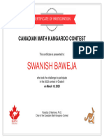 2023 Contest Participation Certificate