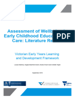 Assessmentof Wellbeingin Early Childhood Educationand Care Literature Review
