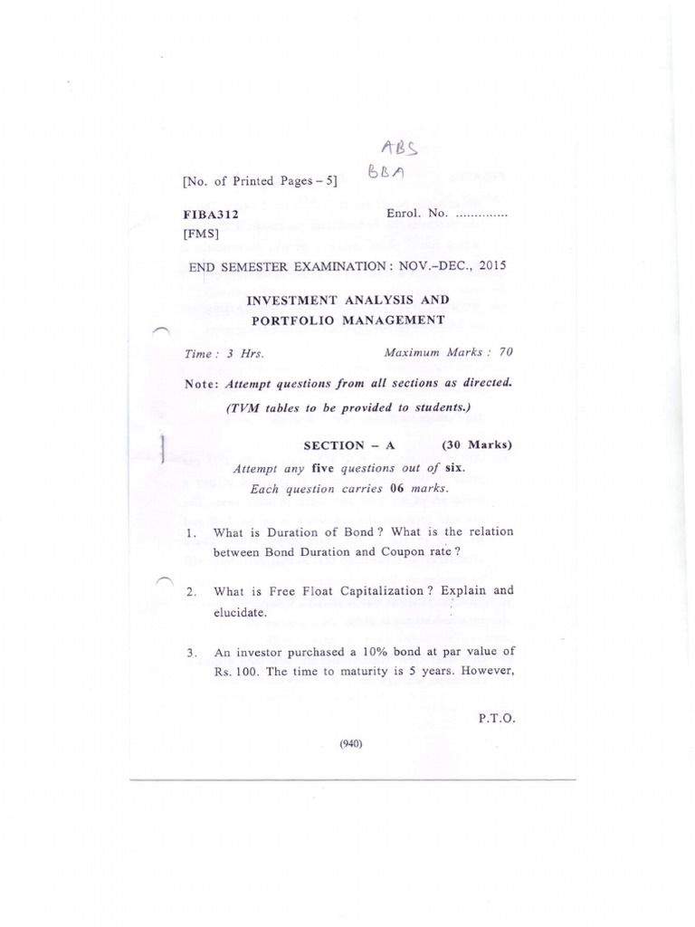 INVESTMENT ANALYSIS AND PORTFOLIO MANAGEMENT PDFCOFFEE visual data 7