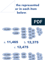 Choose The Represented Number in Each Item Below