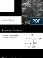 Kinematic Equation