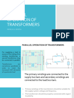 Parallel Operation of Transformers