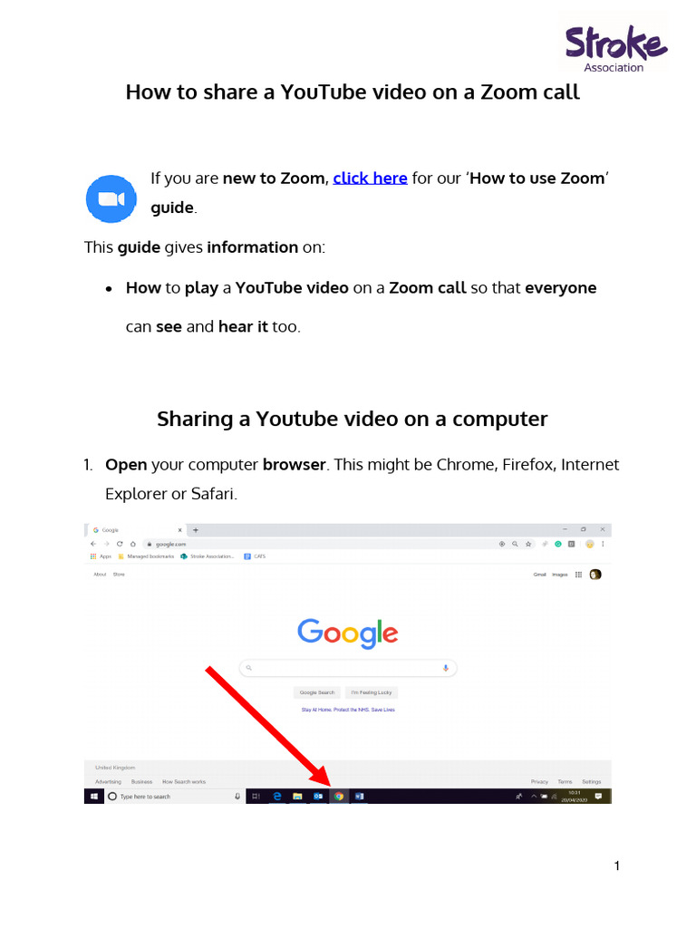 How To Share A Youtube Video On Zoom Computer PDF