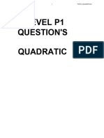 Question's MATHS Quadratics