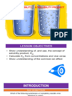 Solubility & Solubility Products