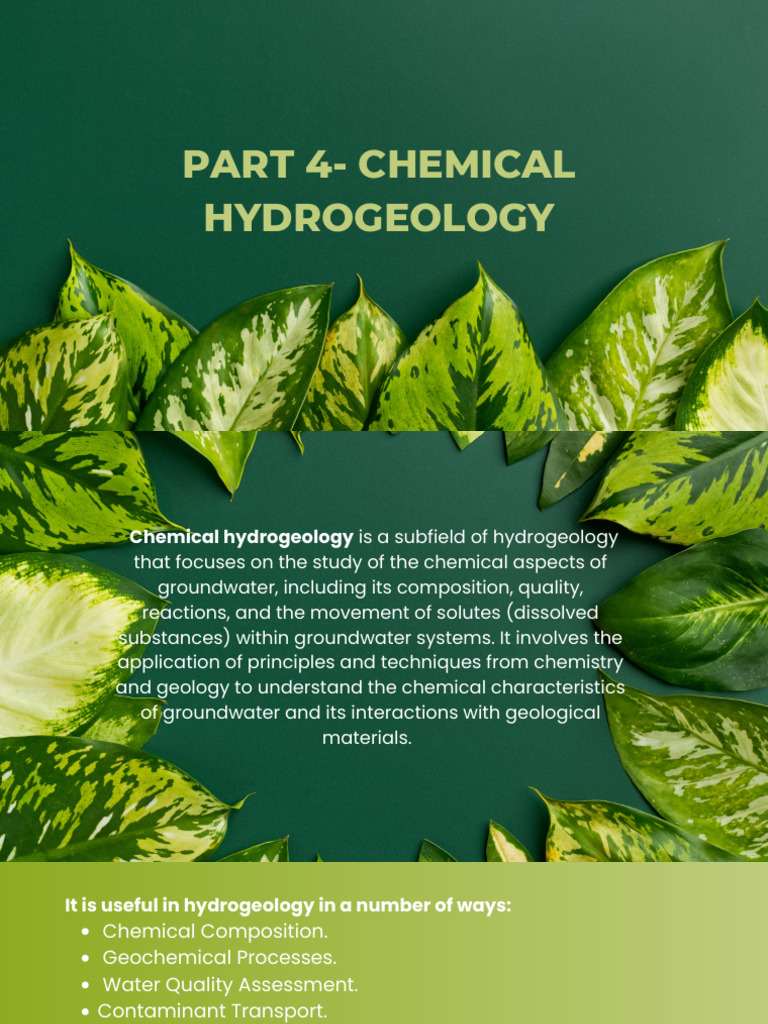 Hydrogeology1 2 2 3 PDF Water Chemistry